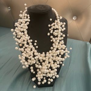 Faux pearl necklace